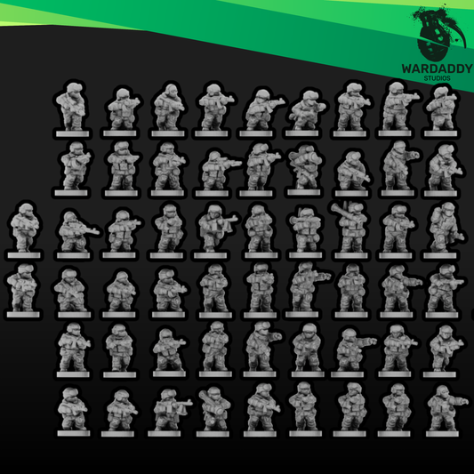 Modern Eastern infantry collection (+10mm scale)