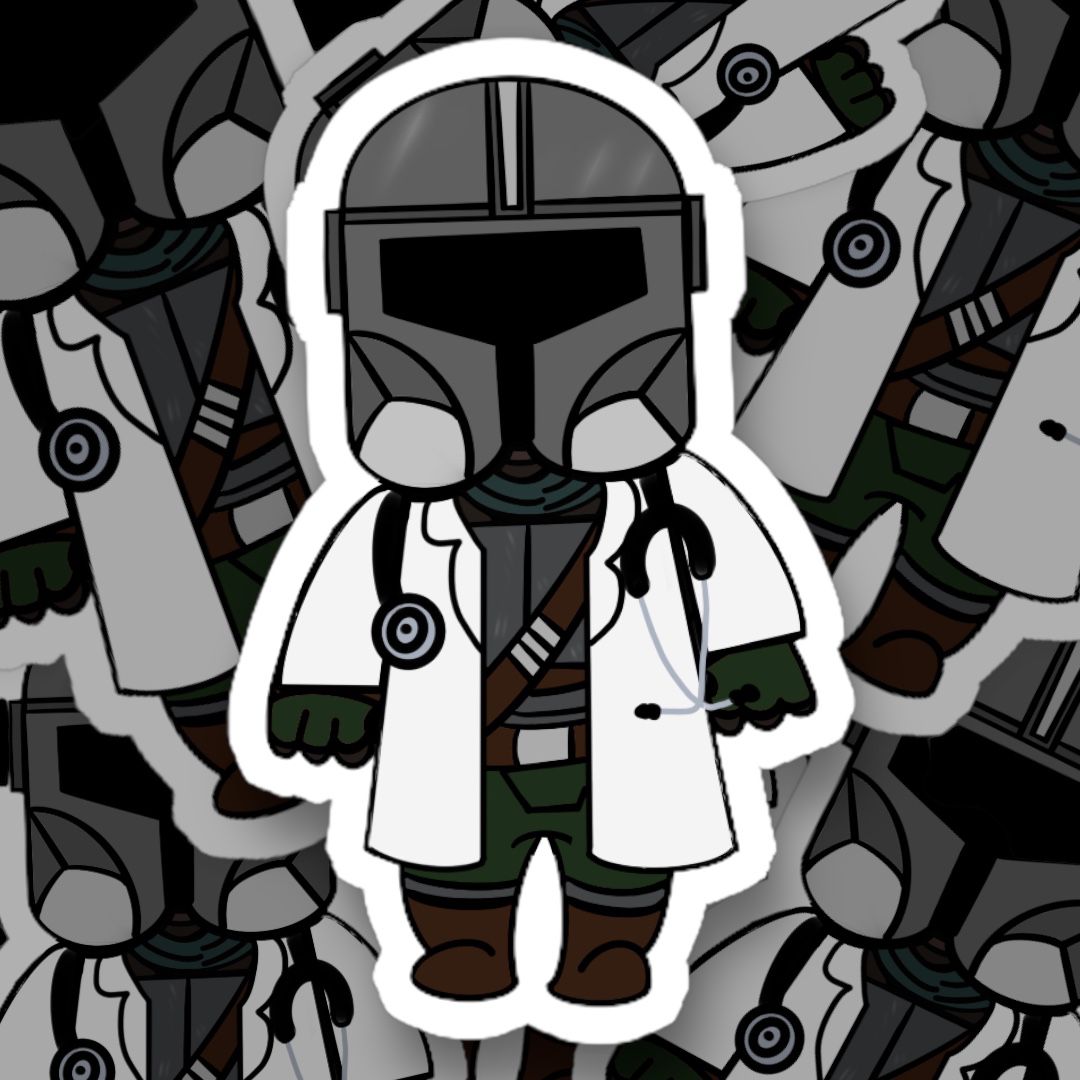 Star Wars themed plant or medical stickers