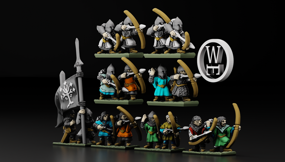 White Tree militia archers 10mm (Warmaster scale) – 3D Miniature Vault
