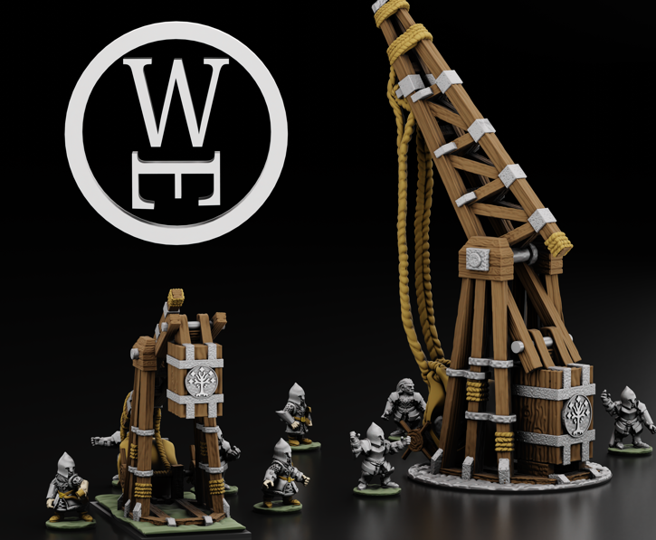 White Tree Trebuchet 10mm (Warmaster scale)