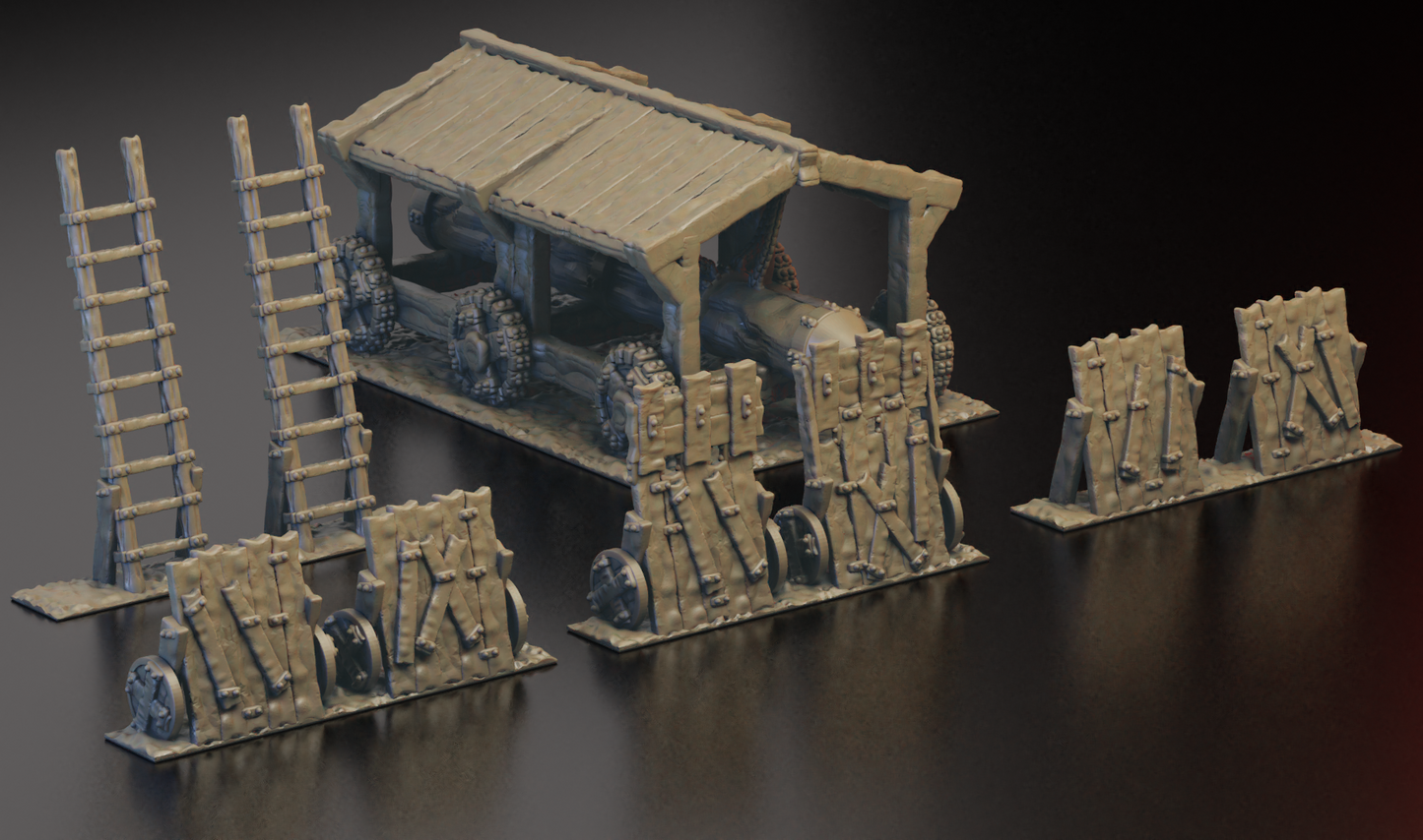 Siege equipment 10mm (Warmaster scale)