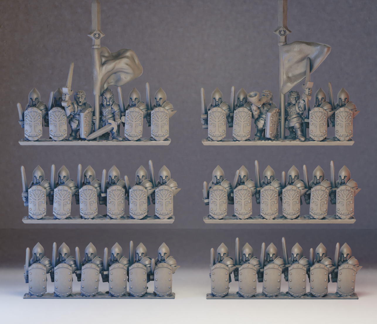 White Tree swordsmen 10mm (Warmaster scale)