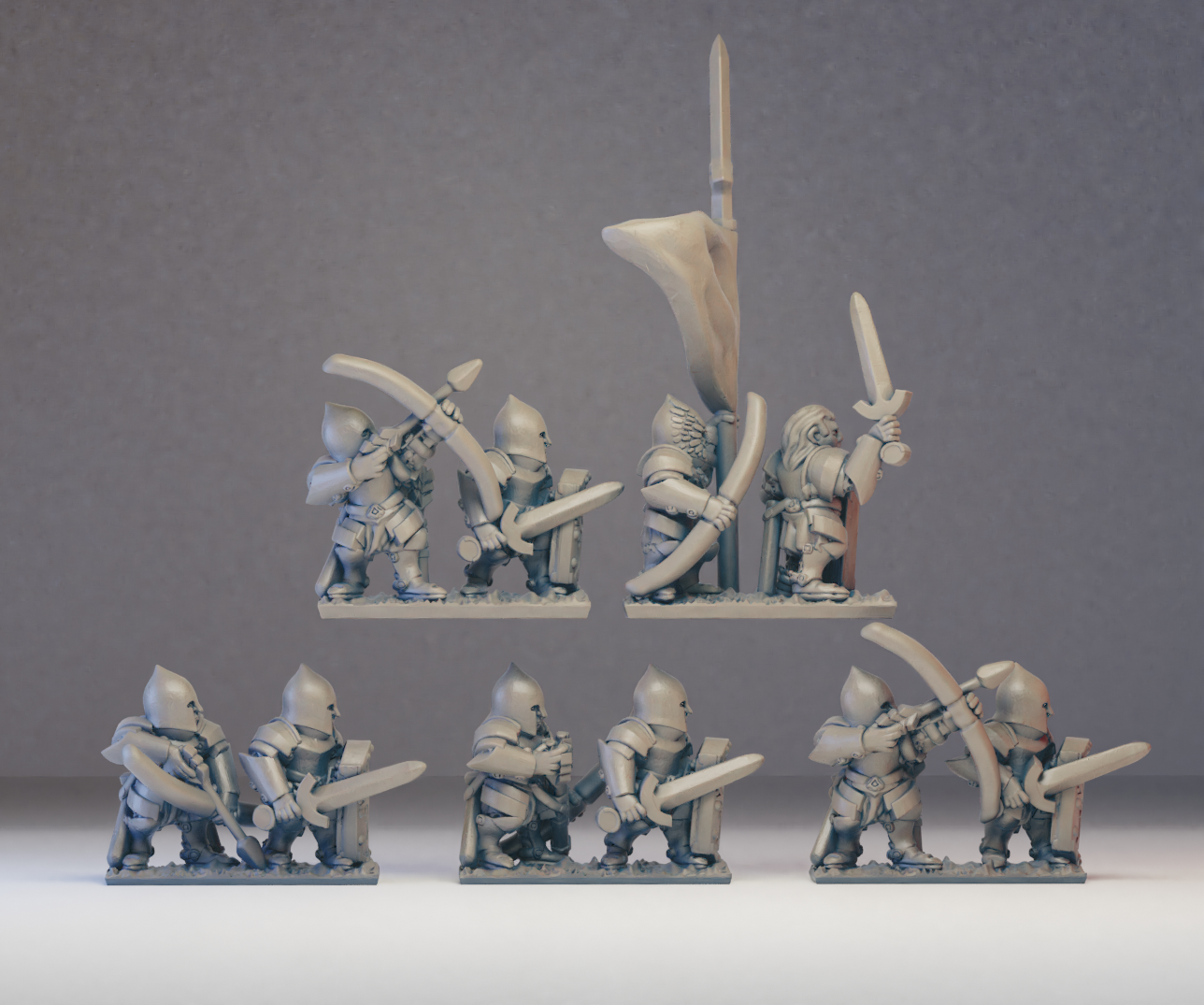 White Tree swordsmen 10mm (Warmaster scale)