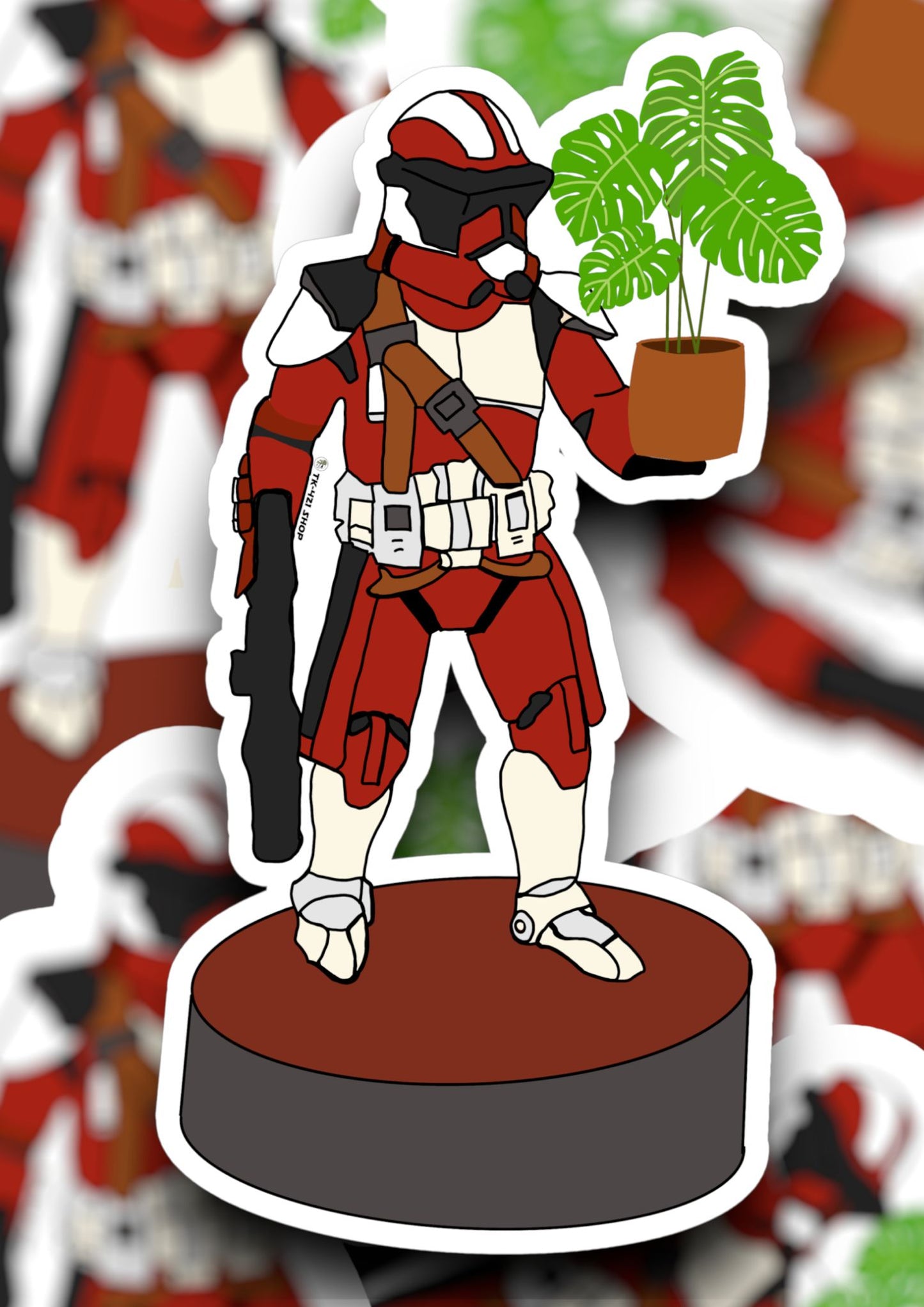 Star Wars themed plant or medical stickers