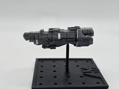 Painted Marathon Cruiser and 3x Paris frigates for Halo Fleet Battles